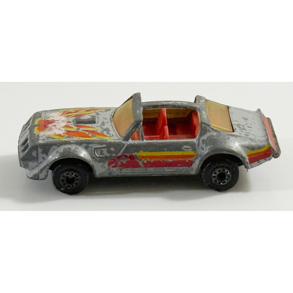 Matchbox Pontiac Firebird Trans Am Kids 1:64 Silver 1979 Superfast T-Top Car
